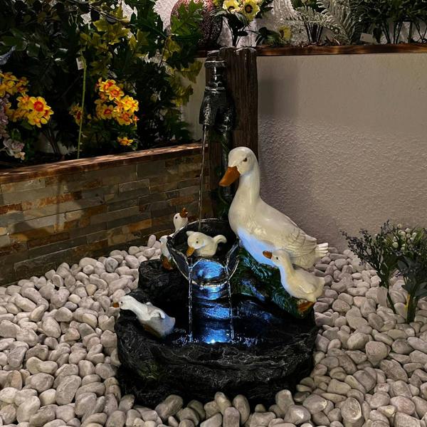 Tranquillity Water Features Duck Family Animal Fountain Water Feature
