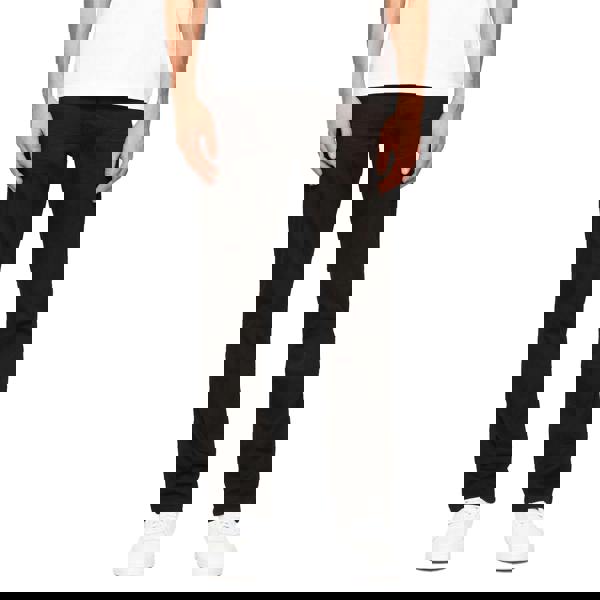 Crosshatch Mens Princed Denim Jeans - Solid Black