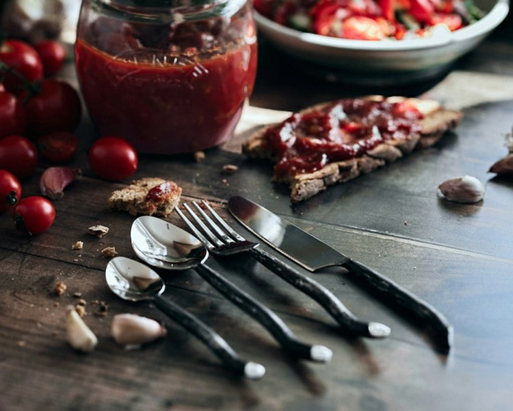 Silver Stainless Steel Rustic Cutlery Set from What a Host Home