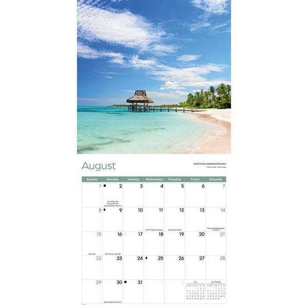 Beaches Calendar 2027, Wall Calendars, Month To View, Travel, Gift