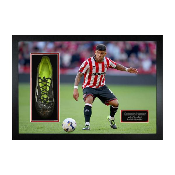 Gustavo Hamer Signed & Match-Worn Sheffield United Boot Iconic Frame #2