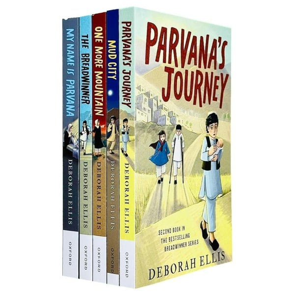 Breadwinner Series 5 Book Set By Deborah Ellis Parvana's Journey, Mud City, One More Mountain & more