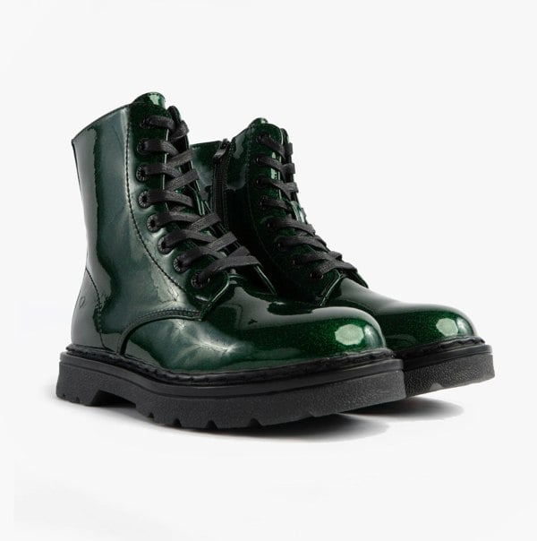 Heavenly Feet JUSTINA2 GLITTER Womens Ankle Boots Emerald Glitter