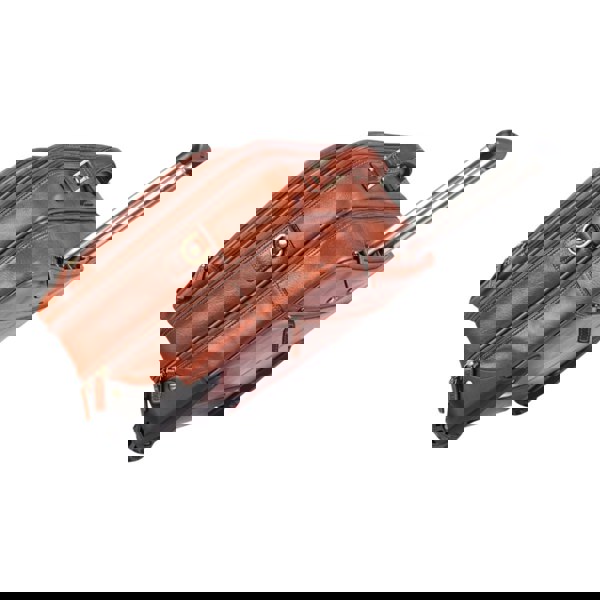 Infinity Leather Nomad - Genuine Leather Wheeled Briefcase Trolley Case