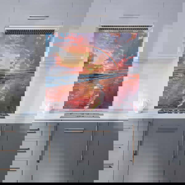 Warren Reed - Designer Rainbow Reflection on the Shore Kitchen Splashback