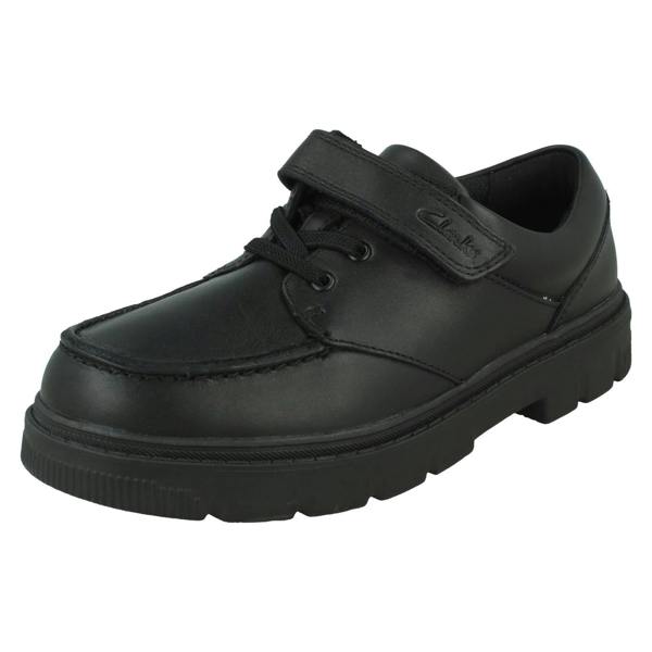 Clarks Boys Clarks Elasticaed Lace School Shoes Lorcam Edge K