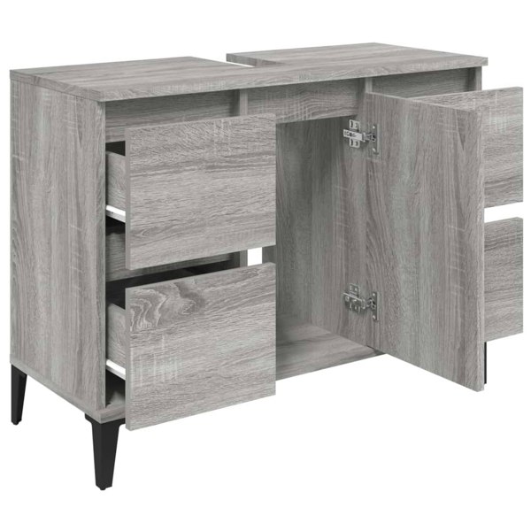 Berkfield Sink Cabinet Grey Sonoma 80x33x60 cm Engineered Wood