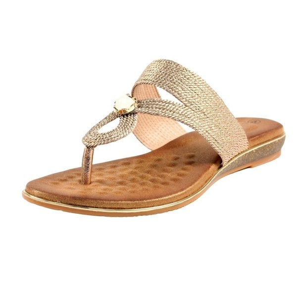 Lunar Womens/Ladies Ezra Sandals - Rose Gold