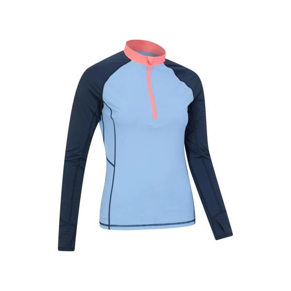Mountain Warehouse Womens/Ladies Helston Long-Sleeved Rash Guard - Blue - 