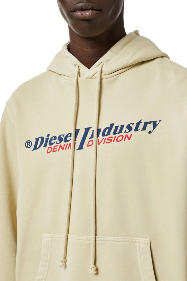 Diesel Industry S-Ginn Hood-Ind Hoodie - Beige