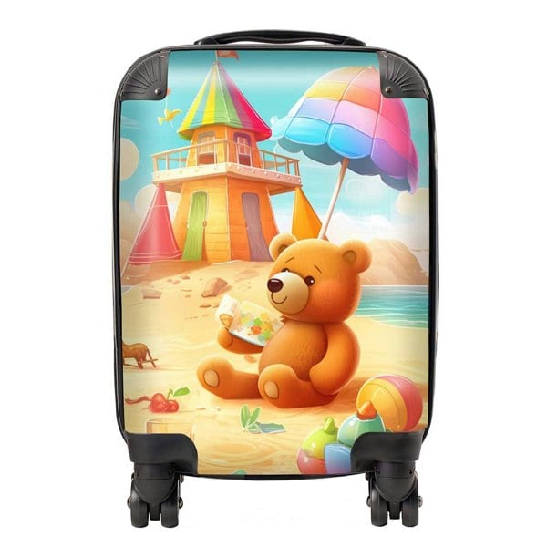 Warren Reed Bear On A Beach Holiday Suitcase