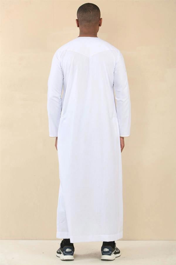 Infinity Leather Men's Omani Eid Thobe  Saudi Emirati Jubba Robe
