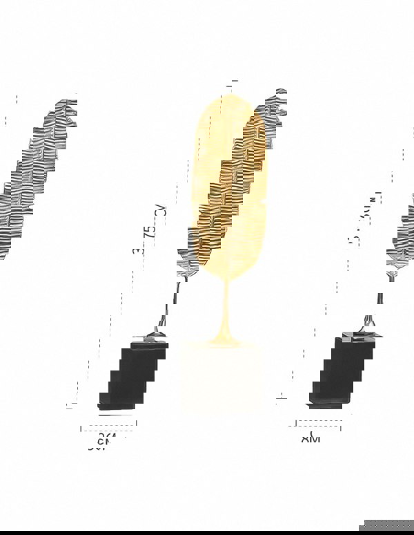 Anyhouz 37.5cmGold Feather Sculptures Tabletop Home Decor