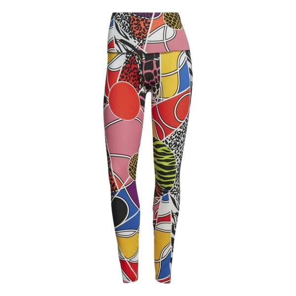 Adidas Womens/Ladies All-Over Print Skinny Running Tights - Multicoloured - 