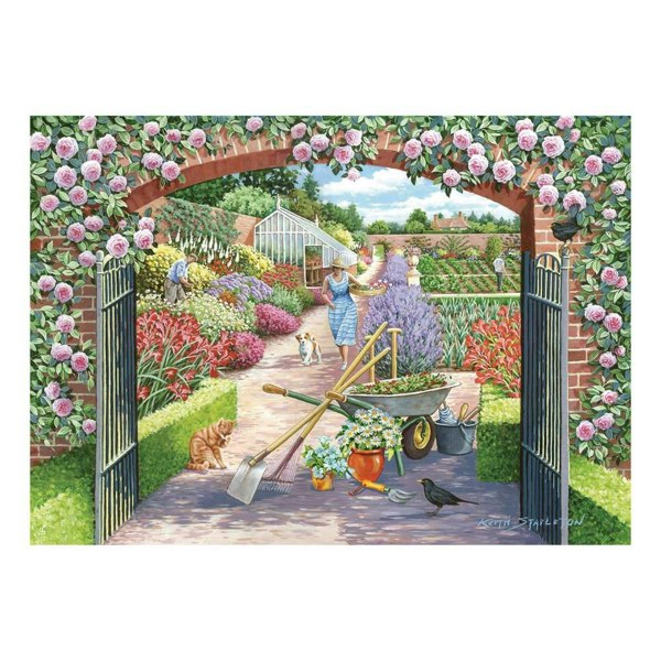 The House of Puzzles Walled Garden BIG 250 Piece Jigsaw Puzzle