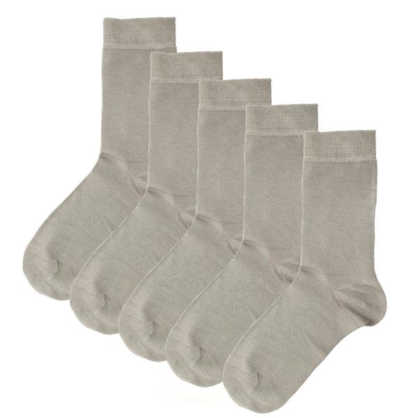 Jemsox Luxury Socks Multipack 3 Pairs / 5-Pairs Grey Plain Colour Men's Crew Socks Size 7-12