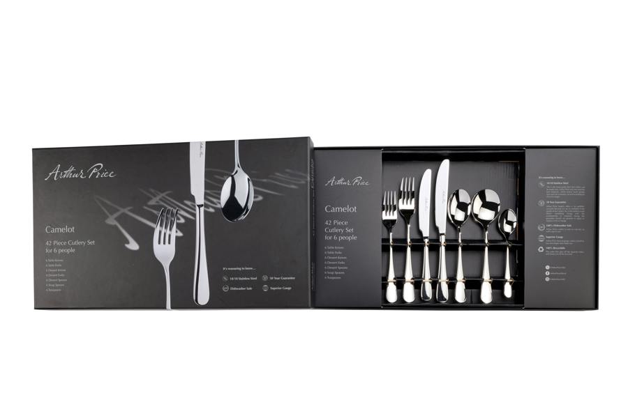 Arthur Price Signature Signature 'Camelot' 42 Piece 6 Person Gift Boxed Promotional Cutlery Set