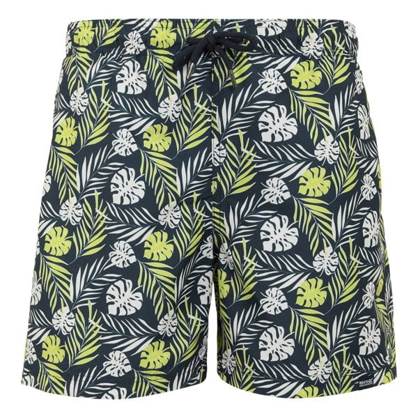 Regatta Mens Loras Leaf Swim Shorts - Navy