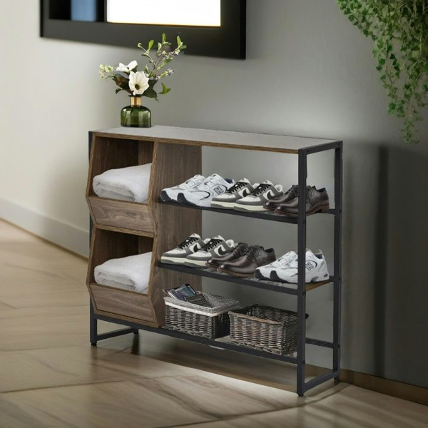 Rafaelo Mobilia 3 Tier Shoe Rack With Open Shelves