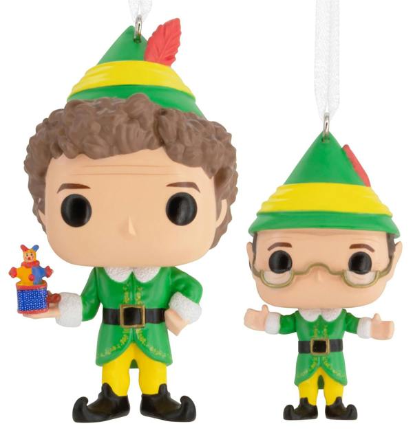 Buddy the Elf and Papa Elf Funko POP! Christmas Tree Ornament 2-pk