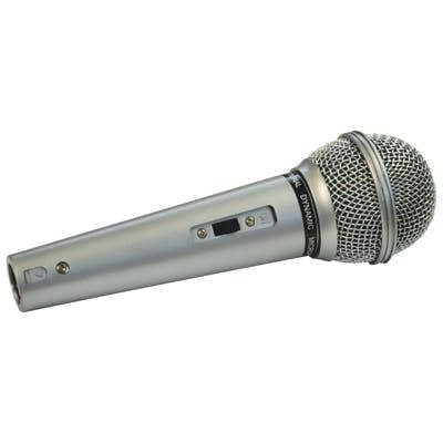 St Helens Mr Entertainer Dynamic Handheld Karaoke Microphone With Lead 600 Ohm Silver