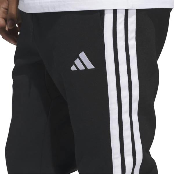 Adidas Mens Essentials Stripe Tapered Joggers - Black/White - 