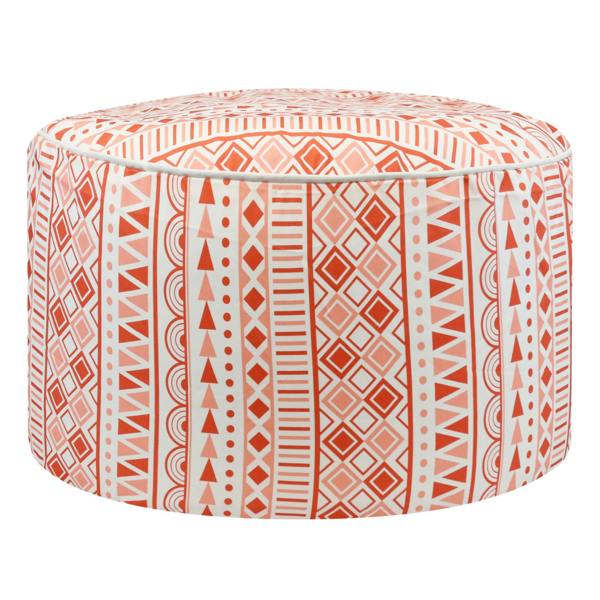 Gardenwize Outdoor Pouf Ottoman – Morocco Cube Inflatable Footstool