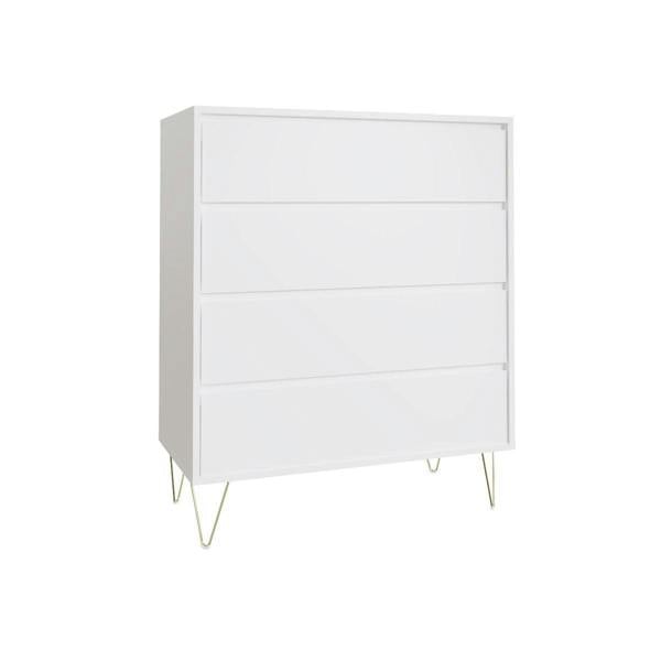 Timber Art Design Monaco 4 Drawer Chest In White