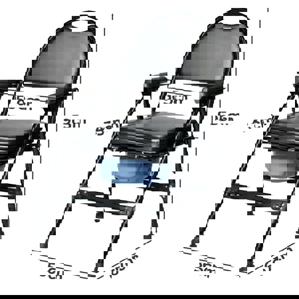 Levede Commode Toliet Chair for Disabled Folding Adjustable Remmoveable Seat