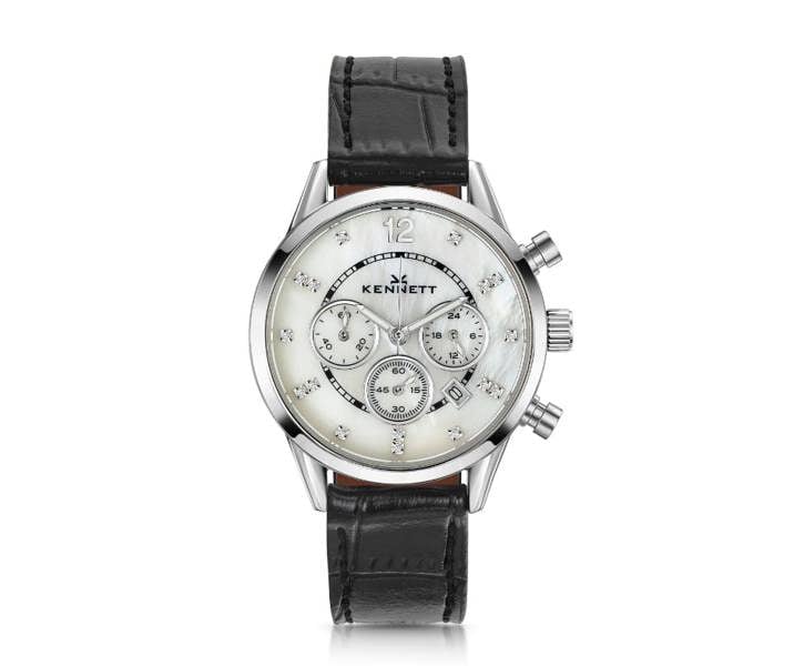 Kennett Lady Savro Watch Croco Black Strap