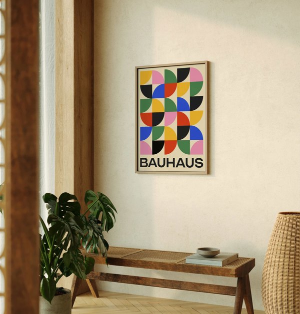 love frankie bauhaus triangles print