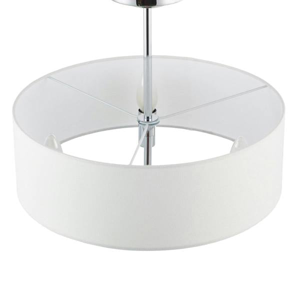 Chic Chandelier Semi Flush Ceiling Light in Polished Chrome with Shade Image 3