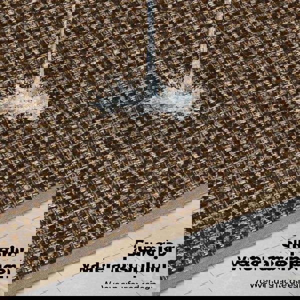 Marlow Kitchen Mat 2PCS Non Slip Woven Rubber Floor Mat Absorbent Runner Brown