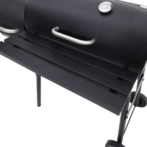 Charcoal BBQ Grill with Offset 2-in-1 Smoker BBQ Grills Living and Home