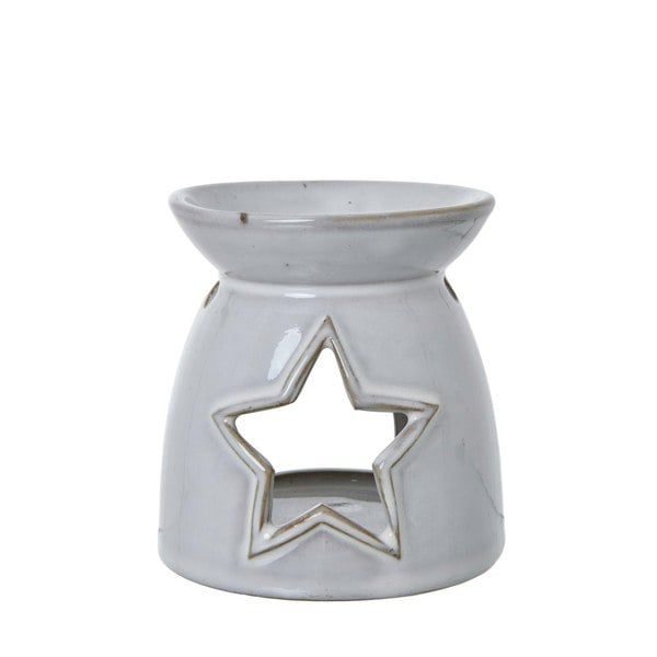 Hill Interiors Ceramic Star Tea Light Holder - White