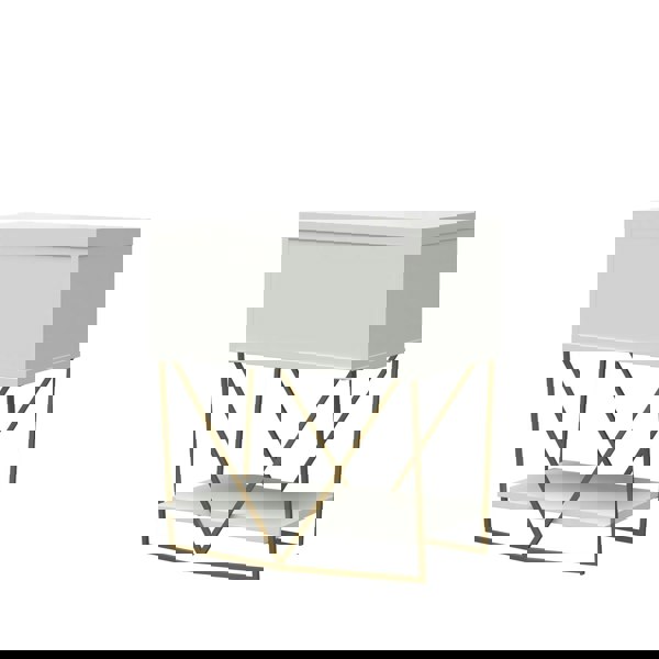 Dorel Home Blair Side Table with 1 Drawer White