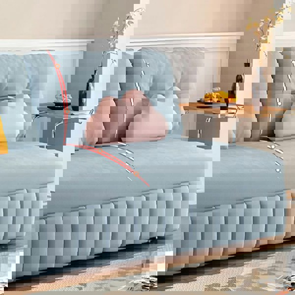 Mehta Single Seater Sofa Bed, Two Seater Sofa Bed, Blue-Weilai Concept-Weilai Concept
