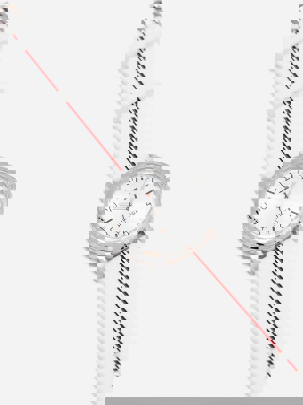 Tommy Hilfiger Girls Logo Strap Watch in White 32mm (One Size)