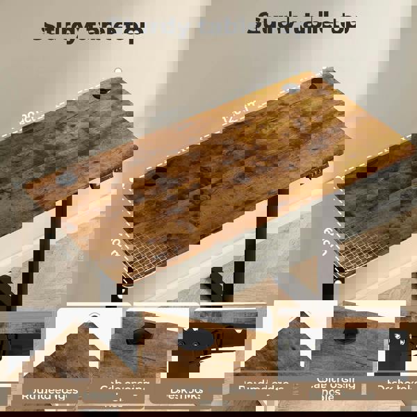 Levede Electric Standing Desk Height Adjustable with Memory Control Rustic Brown