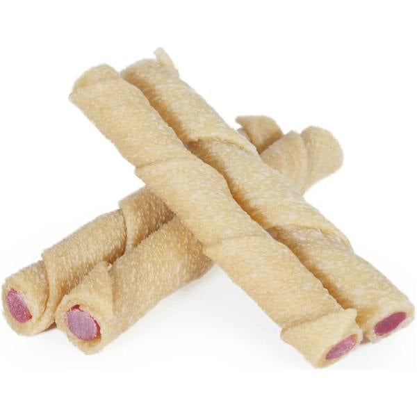 Rosewood Magic Bone Dental Twists Medium Dog Treat With Chicken, Peanut Butter Flavour 120g (4 Treats)