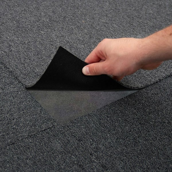 40 x Carpet Tiles 10m2 - Storm Blue & Charcoal Black