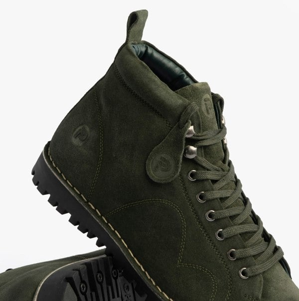 Popps 1961 MOD Mens Suede Boots Green