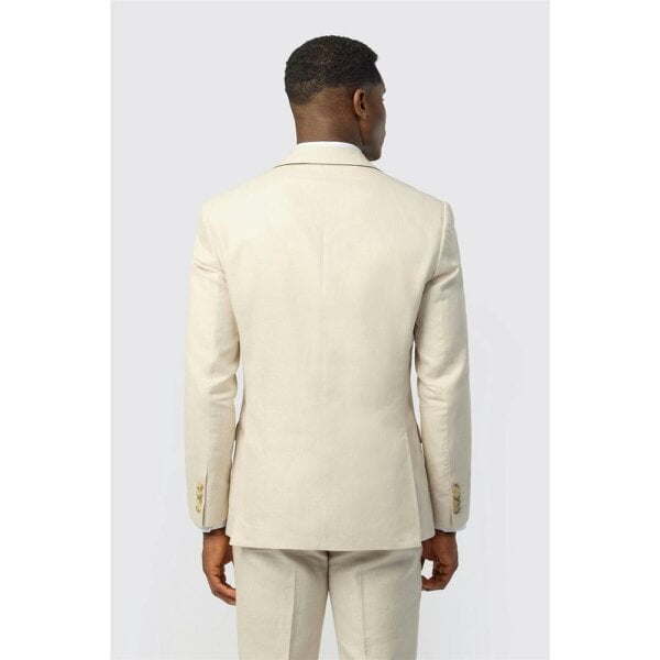 Ted Baker Tailored Fit Stone Linen Cotton Jacket
