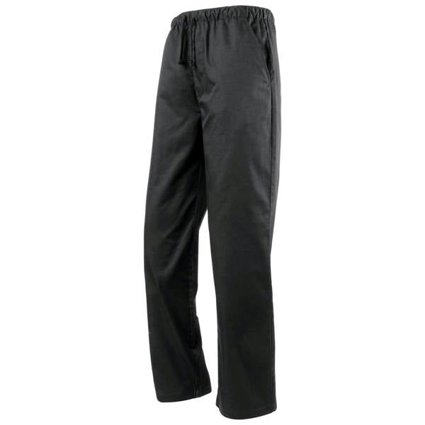 Premier Unisex Adult Essential Checked Chef Trousers - Black