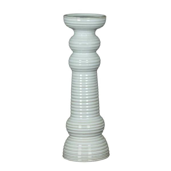 Hill Interiors Sile Pillar Candle Holder - White - 