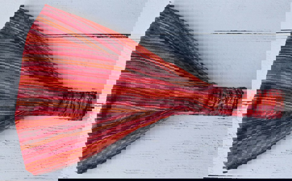 Antonia York Red Striped Headband | Ziggy Nepalese Cotton Bandana