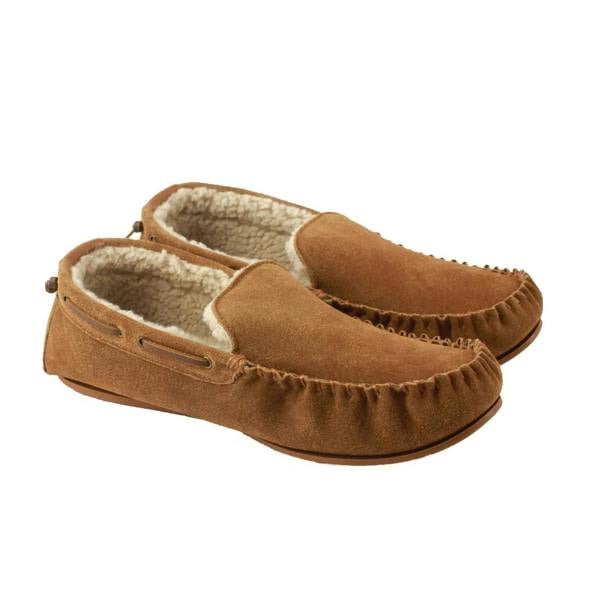 Eastern Counties Leather Mens Owen Berber Suede Moccasins - Chestnut - 