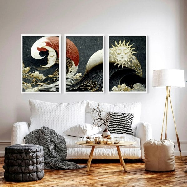 Wall art Japanese | set of 3 framed wall art prints