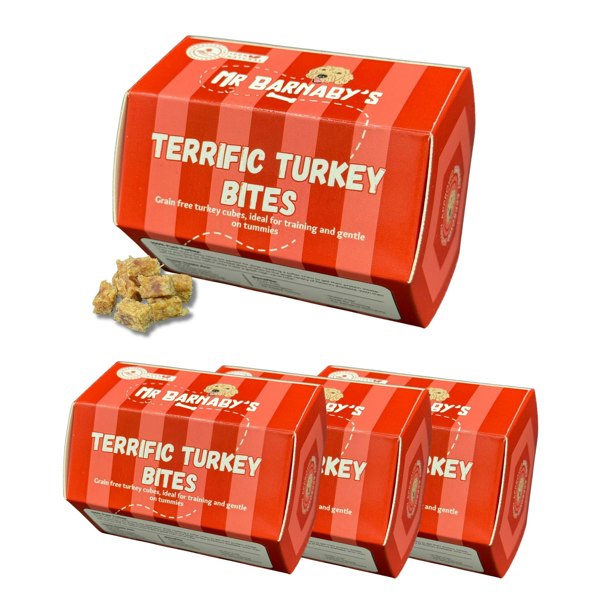 Mr Barnaby's Terrific Turkey Bites Dog Treats (Pack of 4)