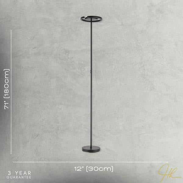 RGB and CCT Modern LED Floor Lamp in Matte Black with Remote Control Image 7